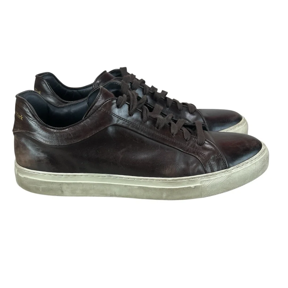 To Boot New York Adam Derrick Mens 10.5 Shoes Sneaker Dark Brown Leather Italy